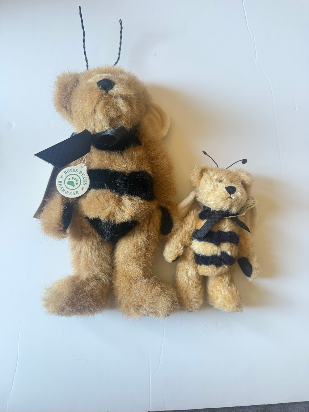 Boyds Bears Bee-Themed Plush Pair in Honey Brown and Black